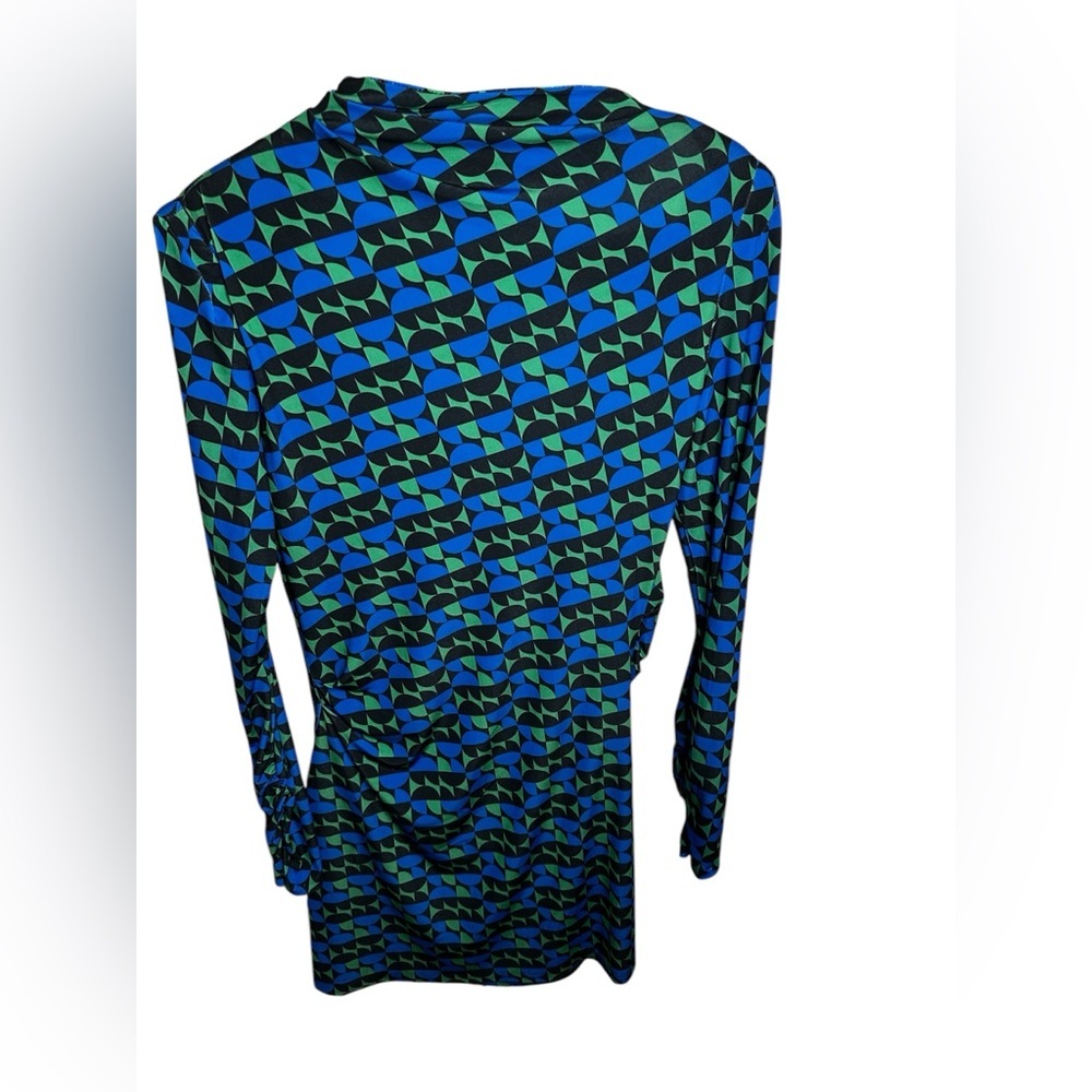 Zara Blue and Green Mini Dress - Picture 4 of 9